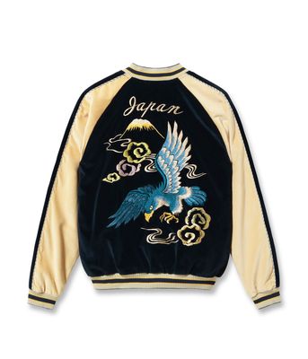 2026ǯ��������ͽ�� / Lot No. TT15975-128 / Mid 1950s Style Velveteen (Two-tone) �� Acetate Souvenir Jacket ��BLUE EAGLE�� �� ��ROARING TIGER��