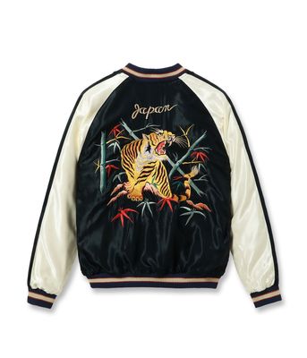 2026ǯ��������ͽ�� / Lot No. TT15975-128 / Mid 1950s Style Velveteen (Two-tone) �� Acetate Souvenir Jacket ��BLUE EAGLE�� �� ��ROARING TIGER�� (Reversible Side)
