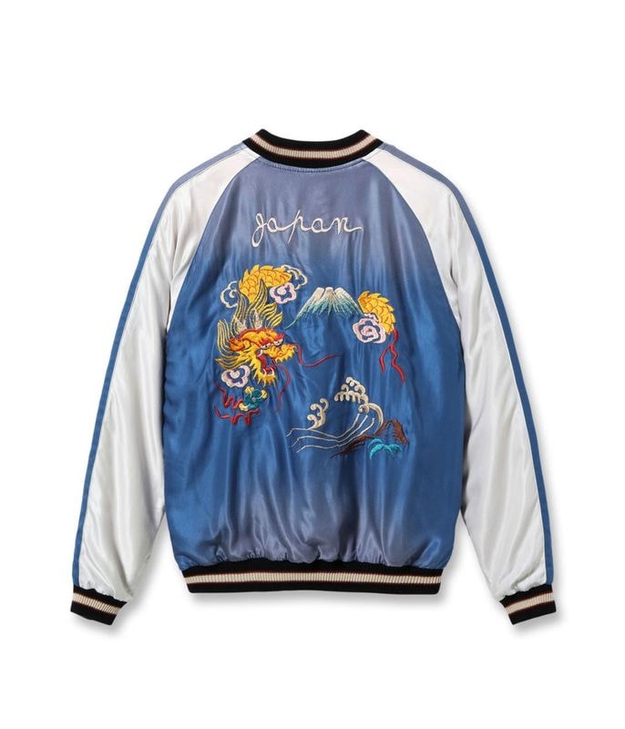 2026ǯ10��6������ / Lot No. TT15976-119 / Early 1950s Style Acetate Souvenir Jacket ��ROARING TIGER�� �� ��GOLD DRAGON�� (AGING MODEL) (Reversible Side)