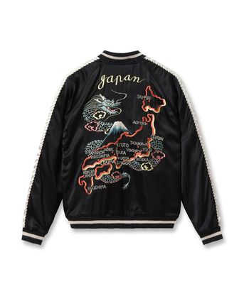2026ǯ��������ͽ�� / Lot No. TT15915-119 / Late 1940s Style Acetate Souvenir Jacket ��KOSHO & CO.�� Special Edition (Hand Print) ��JAPAN MAP�� �� ��EAGLE, TIGER & DRAGON (HAND PRINT)��