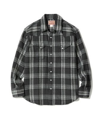 Lot No. SC29787 / BRUSHED HERRINGBONE CHECK WESTERN SHIRT
