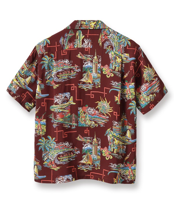 Lot No. SS38570 / RAYON HAWAIIAN SHIRT ��UNITED AIRLINE��