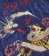 Lot No. TT15174-128 / Mid 1950s Style Acetate Quilted Souvenir Jacket ��DRAGON & TIGER�� �� ��FLYING DRAGON��