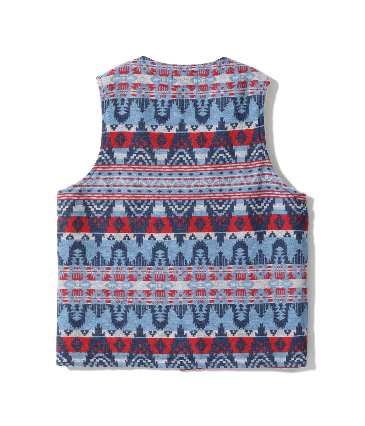 Lot No. SC15652 / NATIVE AMERICAN WOOL JACQUARD WORK VEST BOA LINING