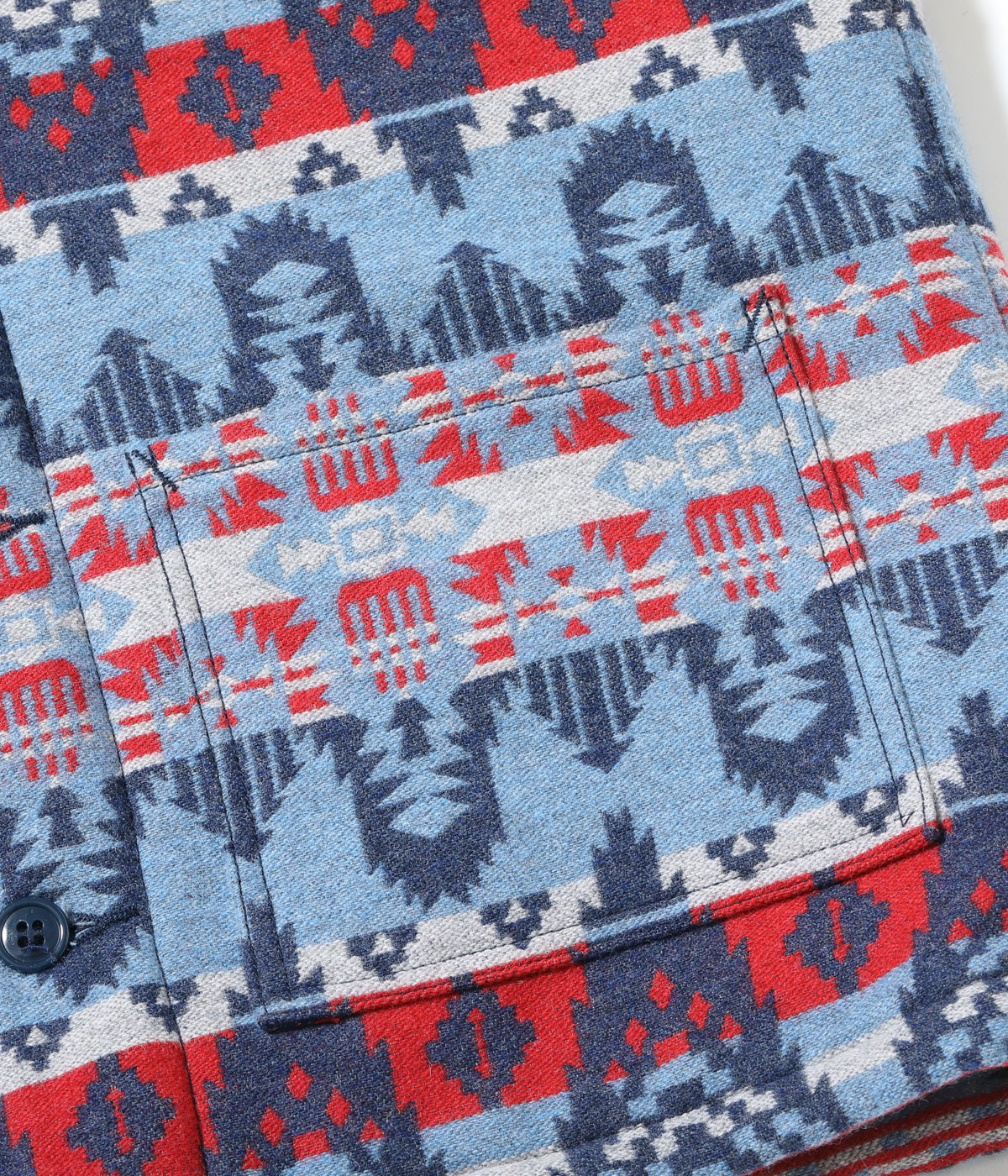 Lot No. SC15652 / NATIVE AMERICAN WOOL JACQUARD WORK VEST BOA LINING