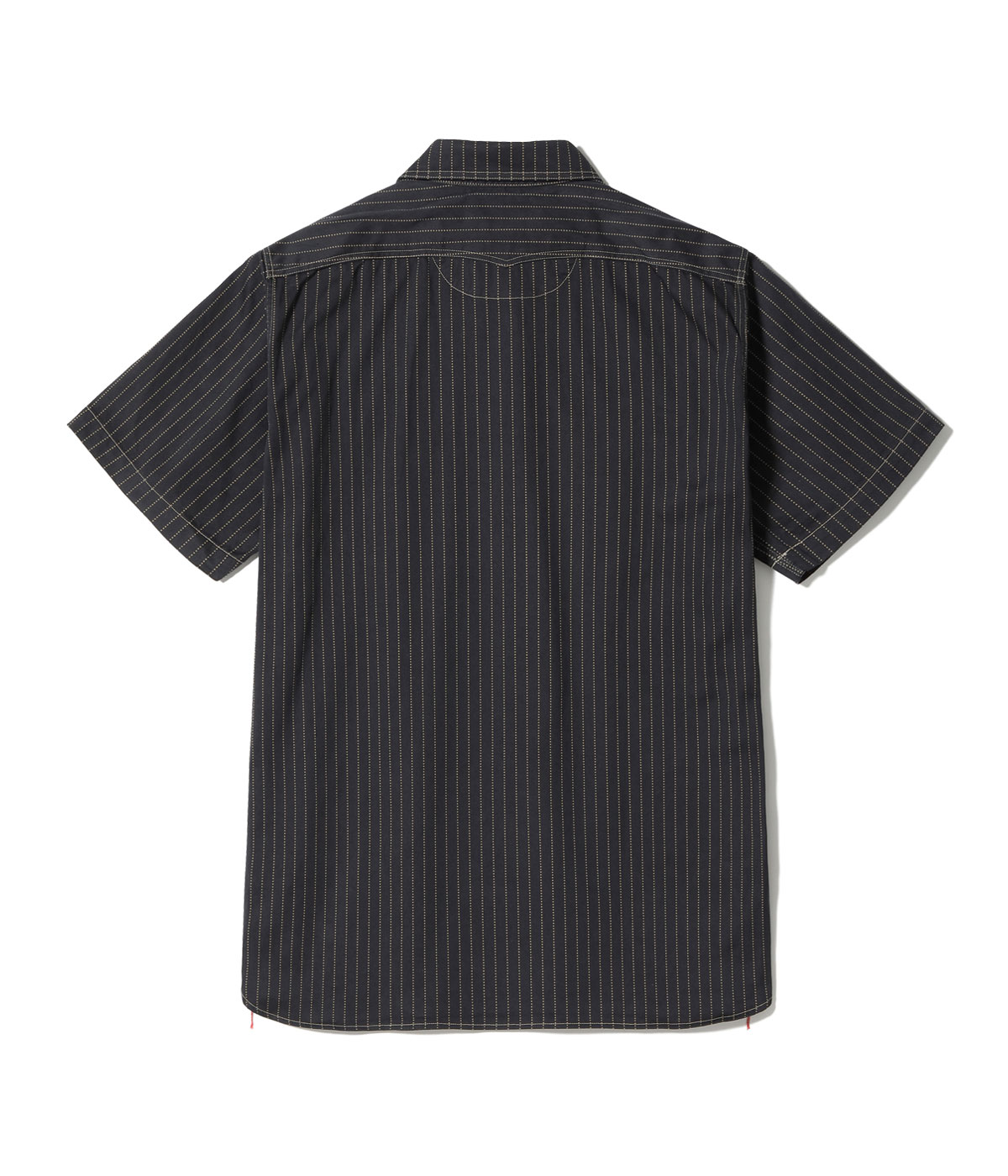Lot No. SC39702 / FICTION ROMANCE 8.5oz. BLACK WABASH STRIPE WORK SHIRT (SHORT SLEEVE)