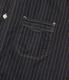 Lot No. SC39702 / FICTION ROMANCE 8.5oz. BLACK WABASH STRIPE WORK SHIRT (SHORT SLEEVE)