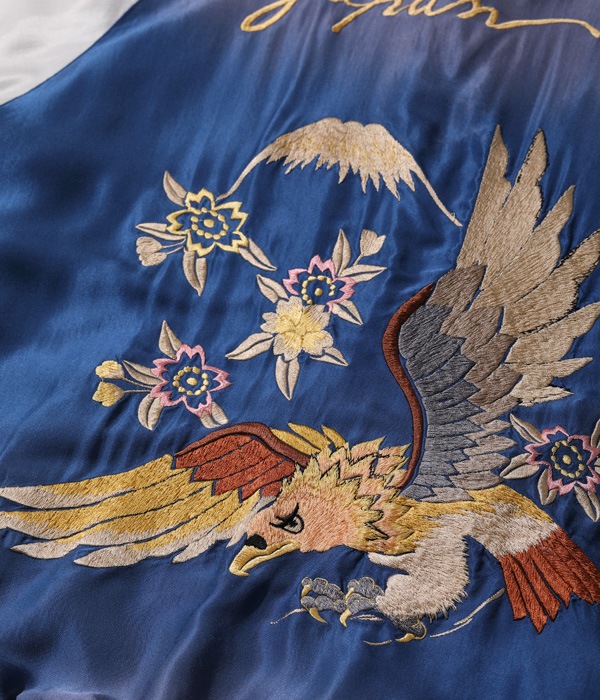 Lot No. TT15274-119 / Early 1950s - Mid 1950s Style Acetate Souvenir Jacket ��ROARING TIGER�� �� ��EAGLE�� (AGING MODEL)