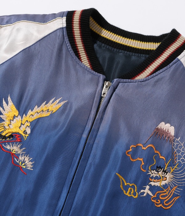 Lot No. TT15274-119 / Early 1950s - Mid 1950s Style Acetate Souvenir Jacket ��ROARING TIGER�� �� ��EAGLE�� (AGING MODEL)