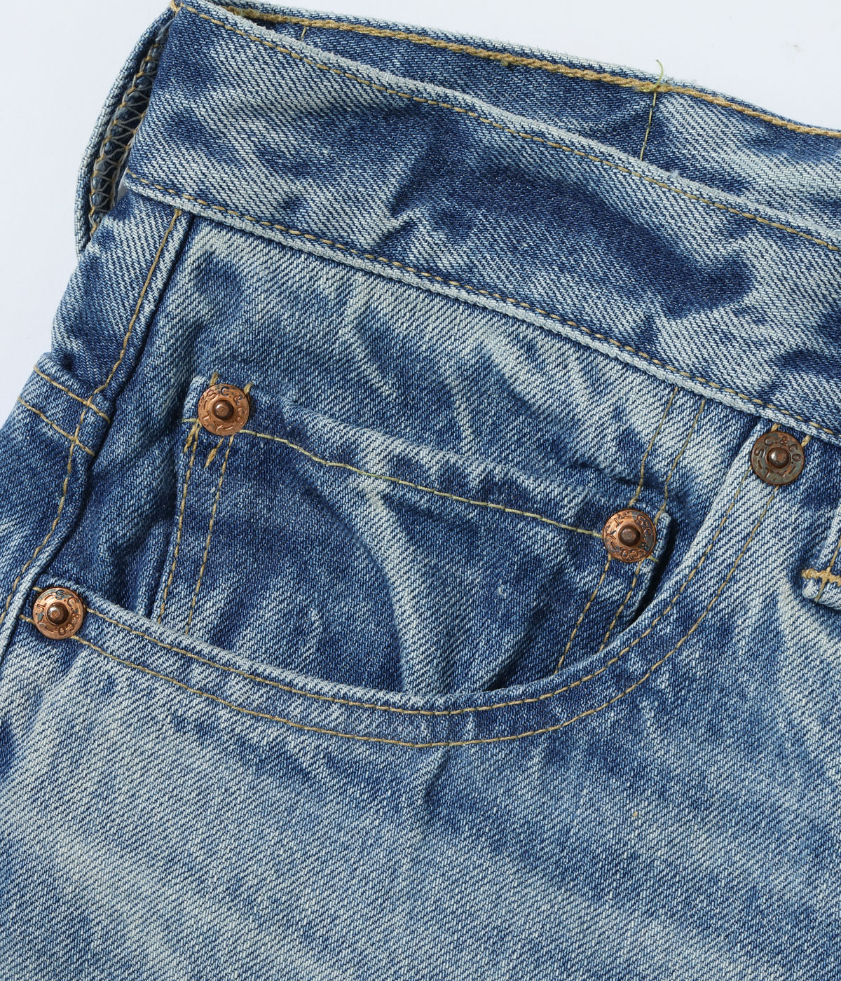 Lot No. SC42321SW / 14oz. DENIM BOOT CUT AGED MODEL