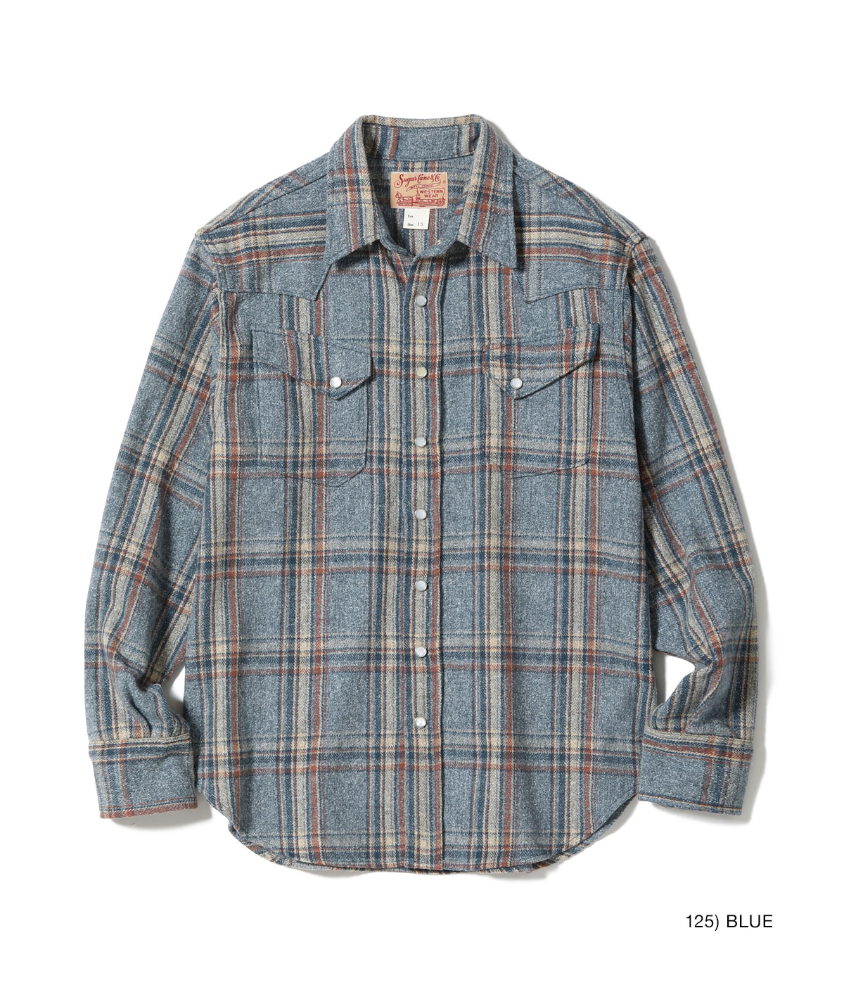 Lot No. SC29787 / BRUSHED HERRINGBONE CHECK WESTERN SHIRT