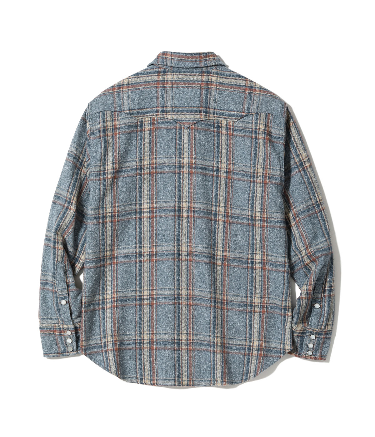 Lot No. SC29787 / BRUSHED HERRINGBONE CHECK WESTERN SHIRT