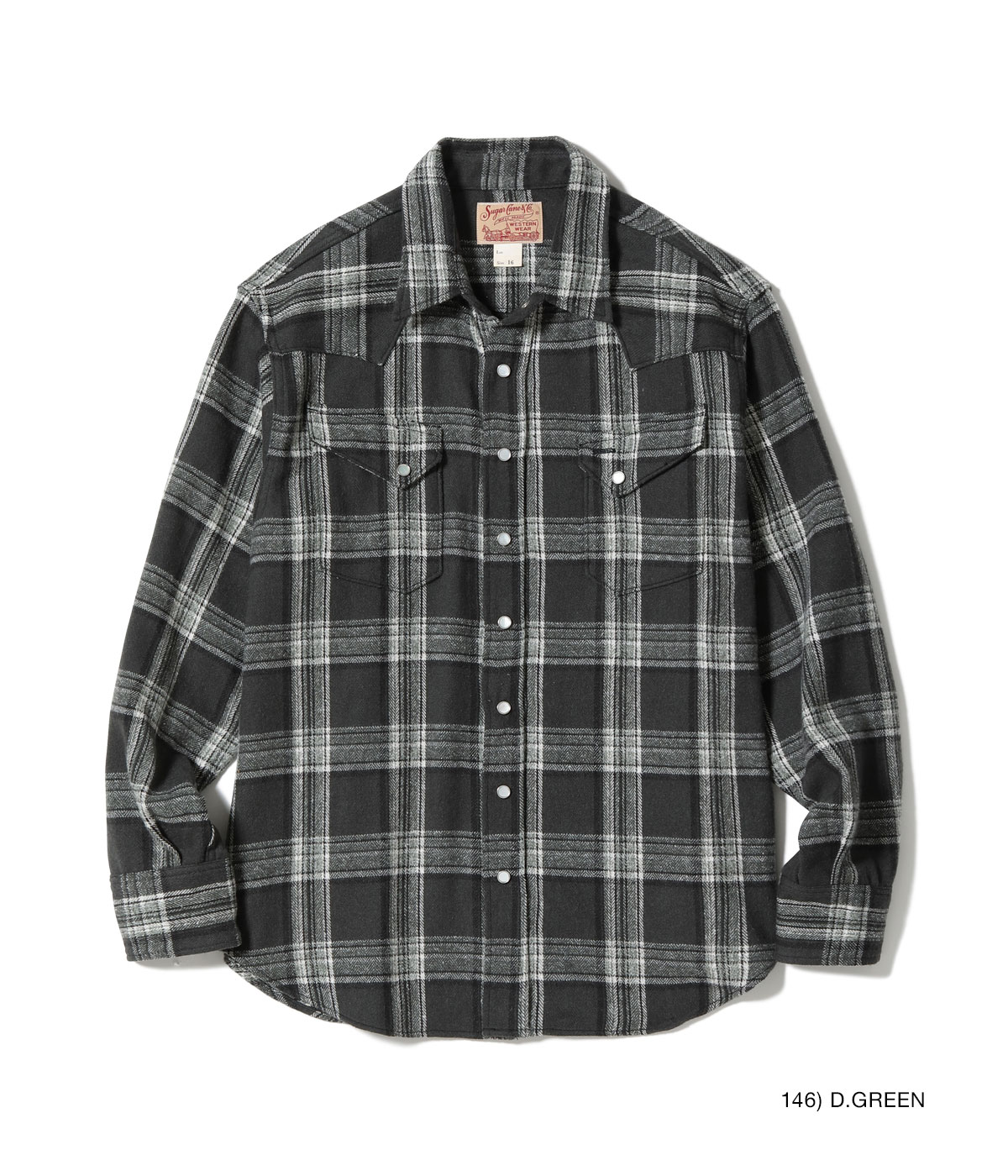 Lot No. SC29787 / BRUSHED HERRINGBONE CHECK WESTERN SHIRT