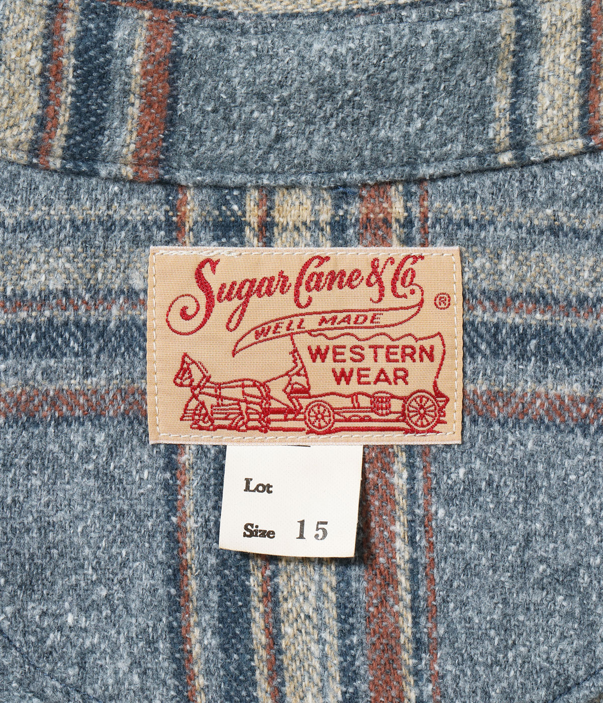 Lot No. SC29787 / BRUSHED HERRINGBONE CHECK WESTERN SHIRT