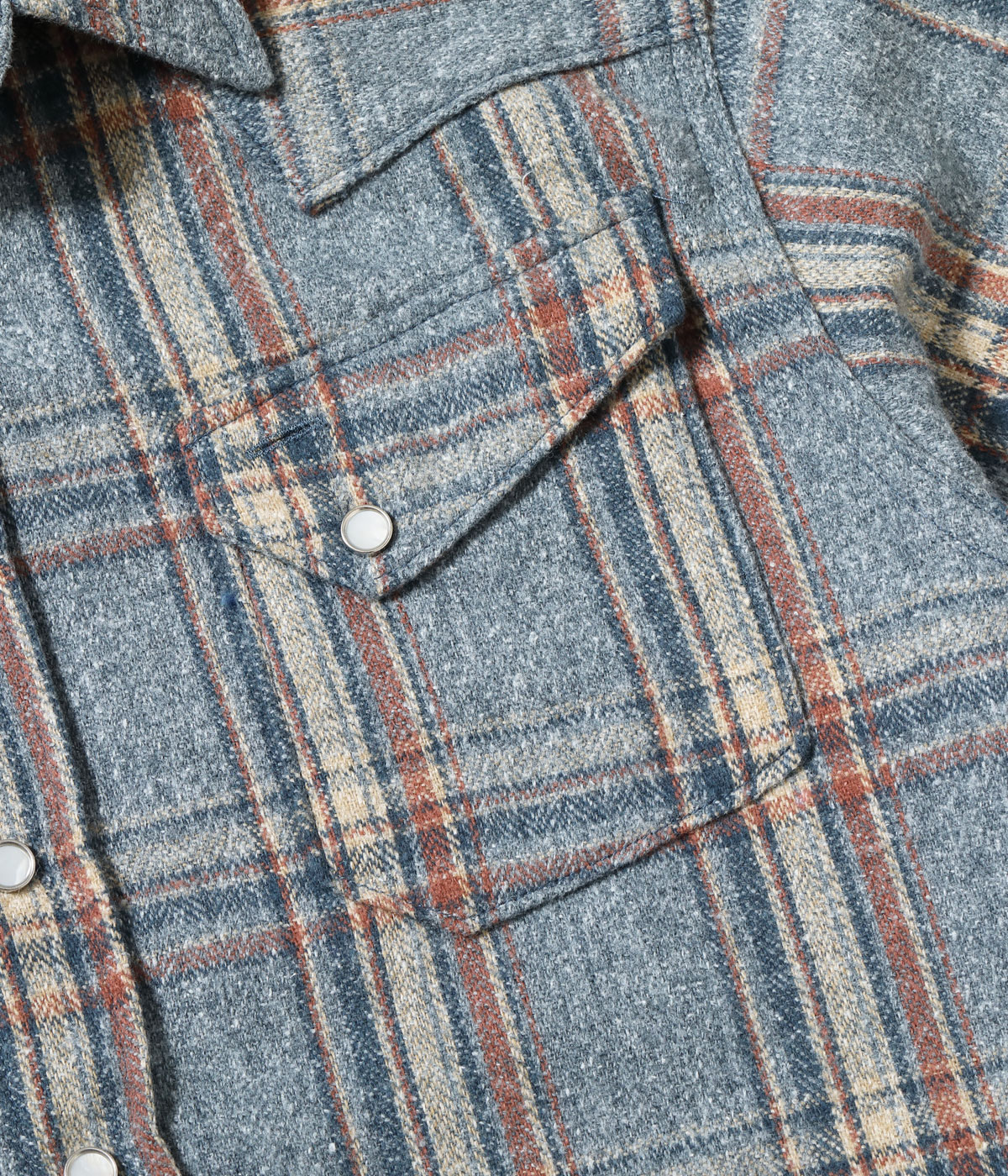 Lot No. SC29787 / BRUSHED HERRINGBONE CHECK WESTERN SHIRT