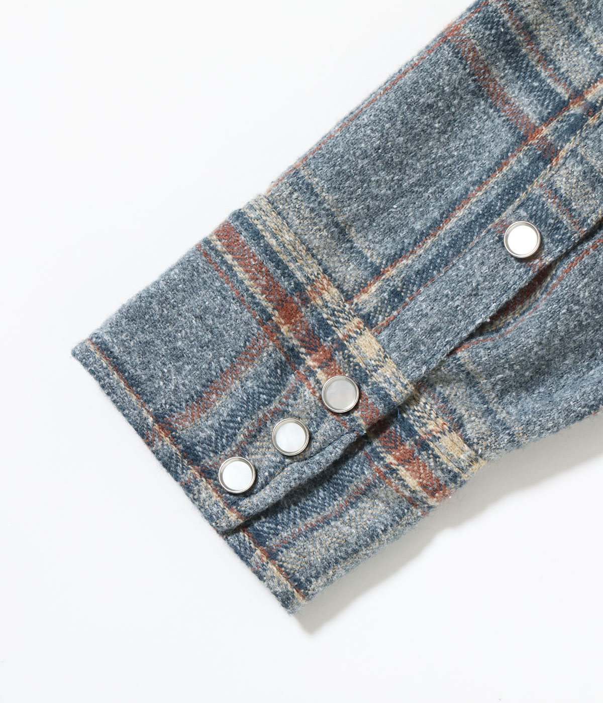 Lot No. SC29787 / BRUSHED HERRINGBONE CHECK WESTERN SHIRT