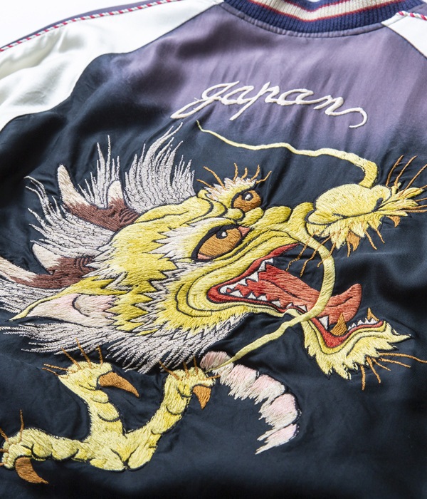 Lot No. TT14572-119 / Early 1950s Style Acetate Souvenir Jacket "DRAGON HEAD" �� "EAGLE" (AGING MODEL)