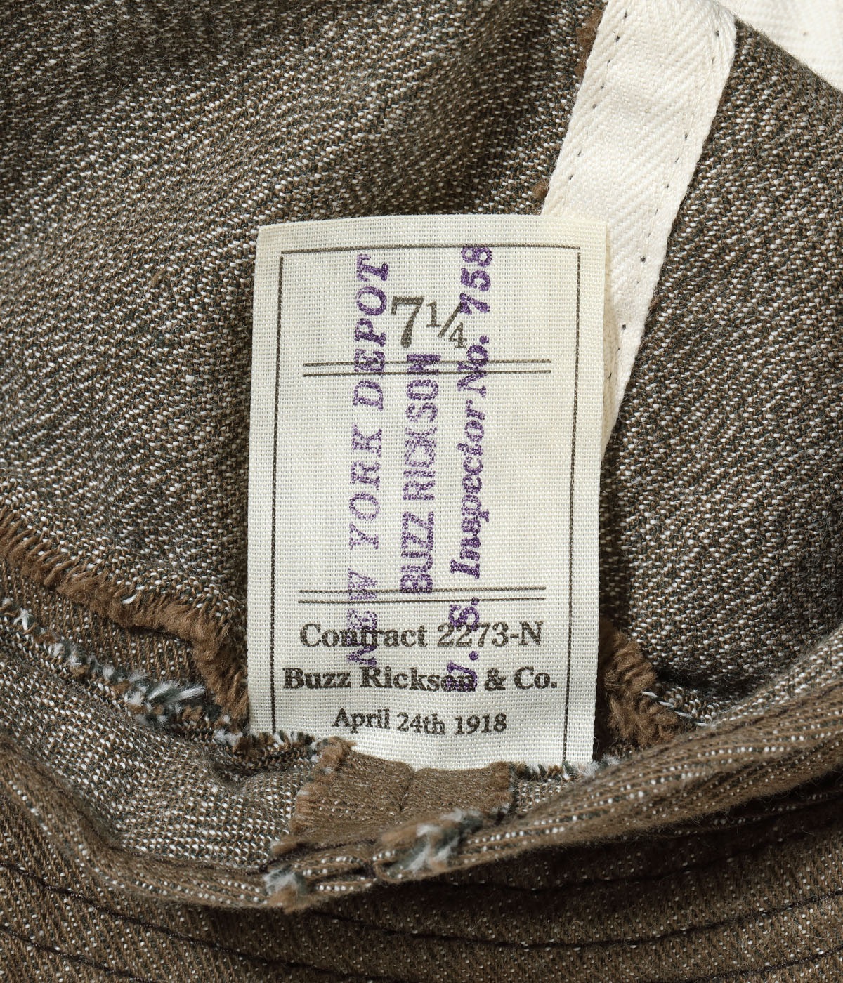 2025ǯ627 / Lot No. BR02843 / HAT, WORKING, BROWN DENIM