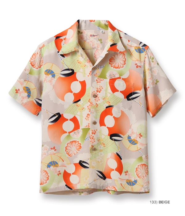 サンサーフLOT SS38573 Lot No. SS38573 / RAYON HAWAIIAN SHIRT “LANTERN PROCESSION