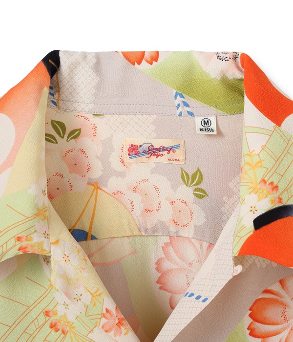 Lot No. SS38573 / RAYON HAWAIIAN SHIRT ��LANTERN PROCESSION��