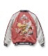 Lot No. TT15277-125 / Early 1950s - Mid 1950s Style Acetate Souvenir Jacket KOSHO & CO. Special Edition JAPAN MAP  CHERRY BLOSSOMS & EAGLE (HAND PRINT)