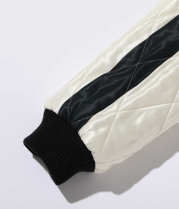 Lot No. TT15175-115 / Mid 1950s Style Velveteen Souvenir Jacket BLACK EAGLE  JAPAN MAP (Reversible Side)