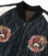 Lot No. TT15175-115 / Mid 1950s Style Velveteen Souvenir Jacket BLACK EAGLE  JAPAN MAP (Reversible Side)