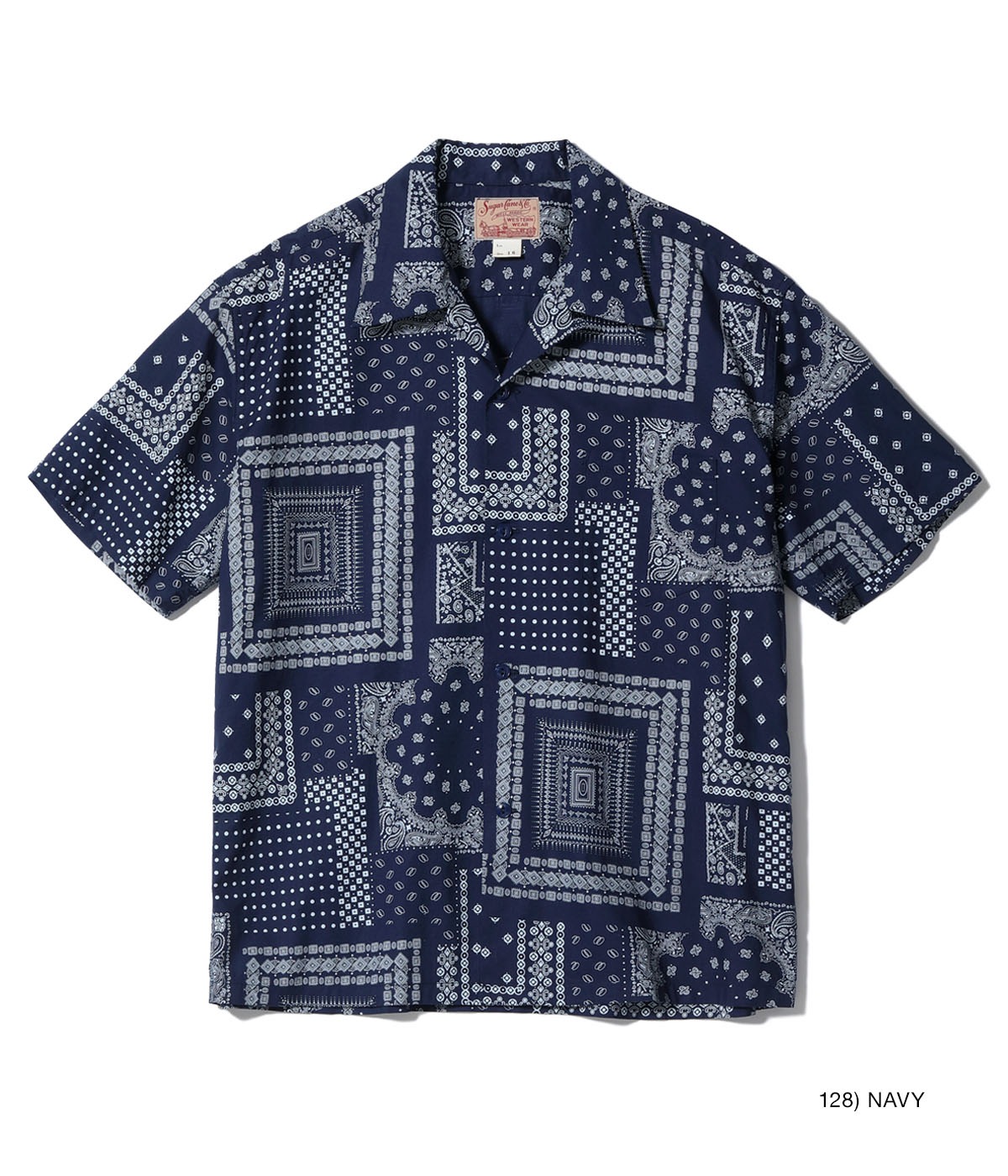 Lot No. SC39465 / NATIVE AMERICAN BANDANA PATCHWORK PRINT OPEN SHIRT