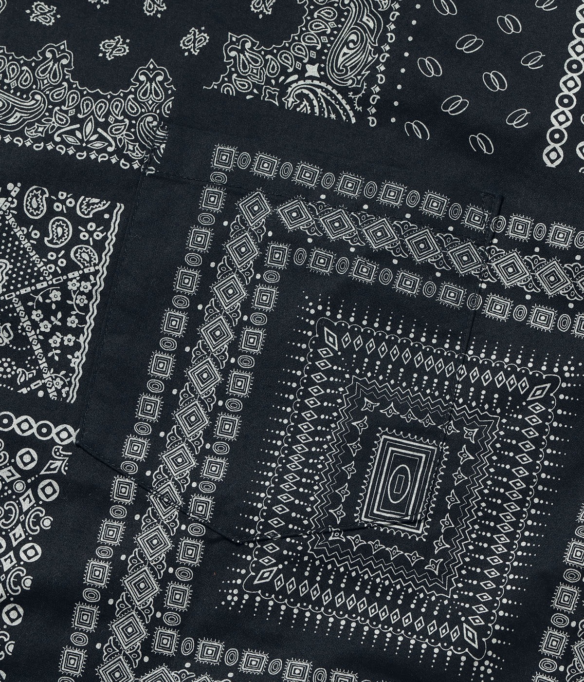 Lot No. SC39465 / NATIVE AMERICAN BANDANA PATCHWORK PRINT OPEN SHIRT