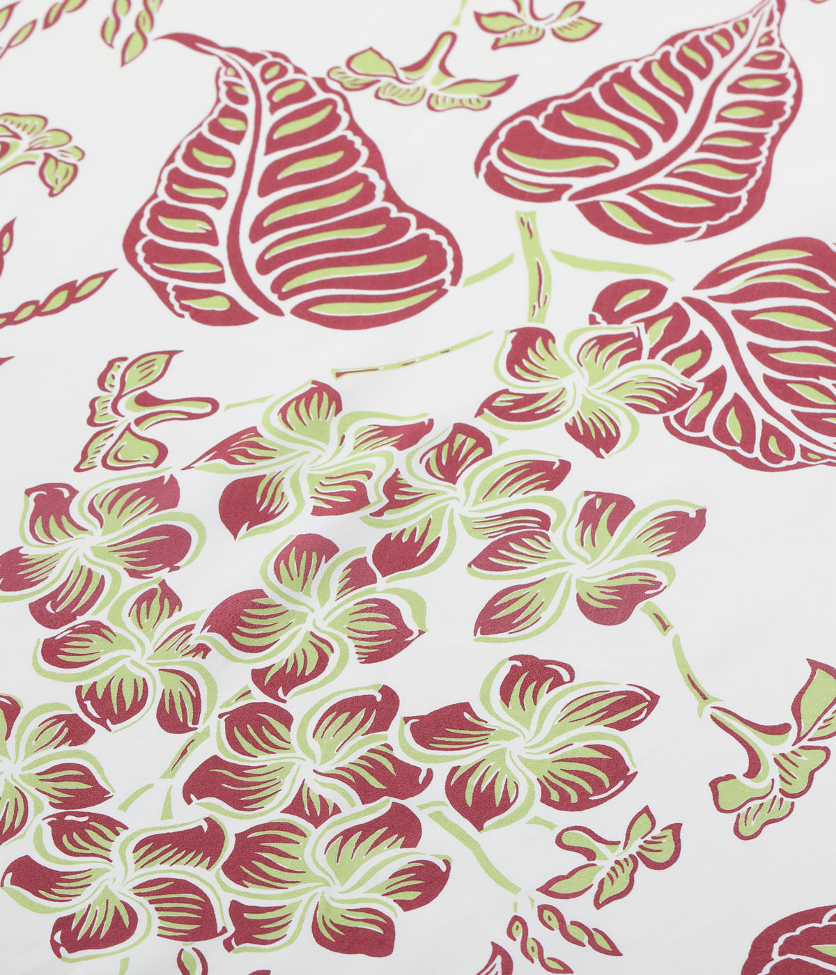 Lot No. SS39621 / RAYON HAWAIIAN SHIRT ��PLUMERIA BLOSSOMS��