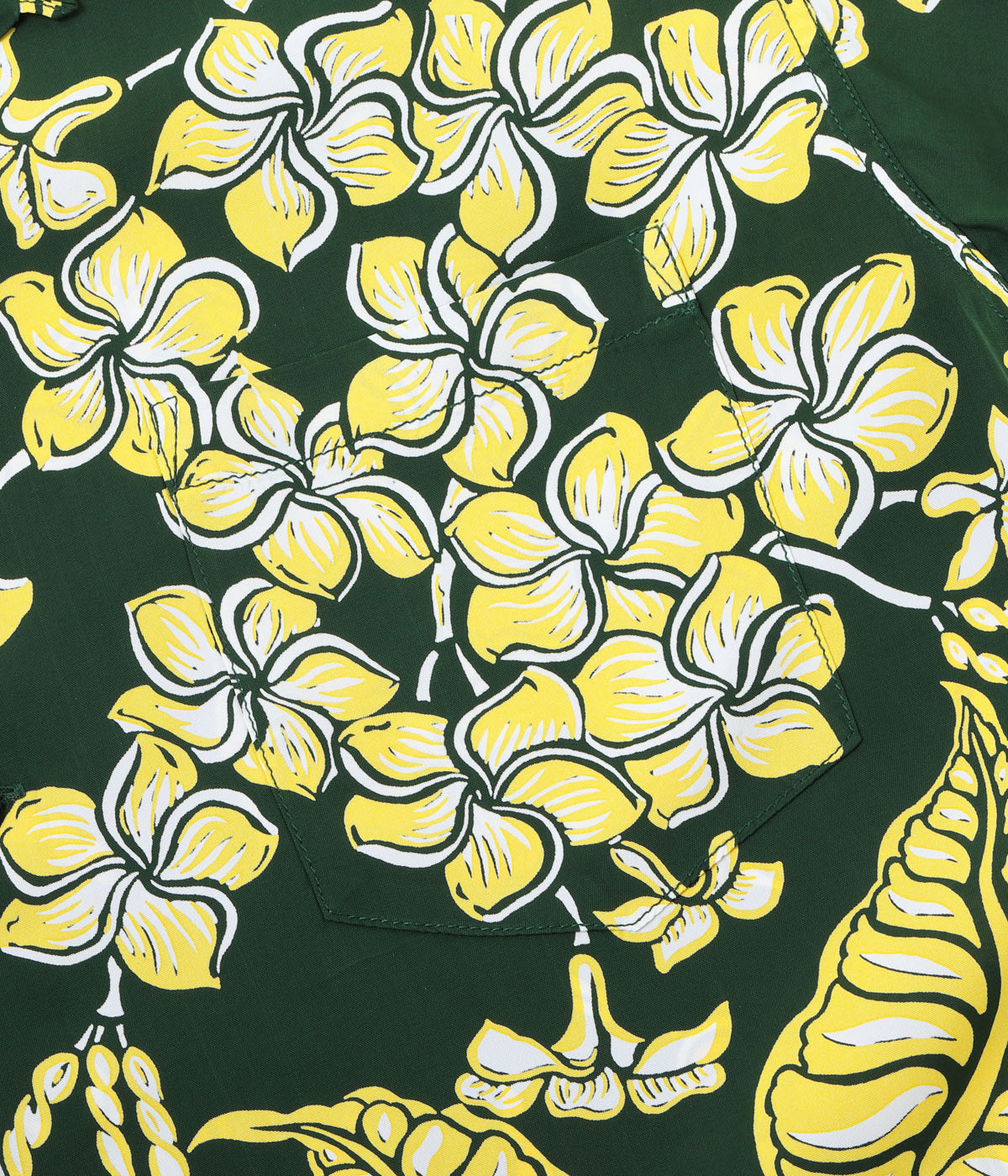 Lot No. SS39621 / RAYON HAWAIIAN SHIRT ��PLUMERIA BLOSSOMS��