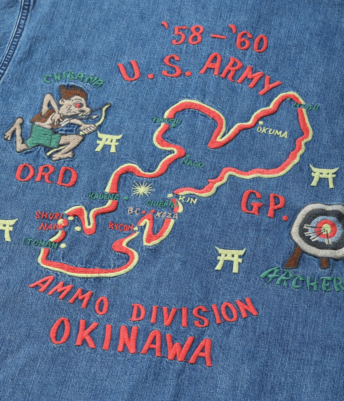 Lot No. TT15882 / Late 1950s Style Blue Denim Okinawa Jumper  ��CHIBANA ARCHER'S�� (AGING MODEL)