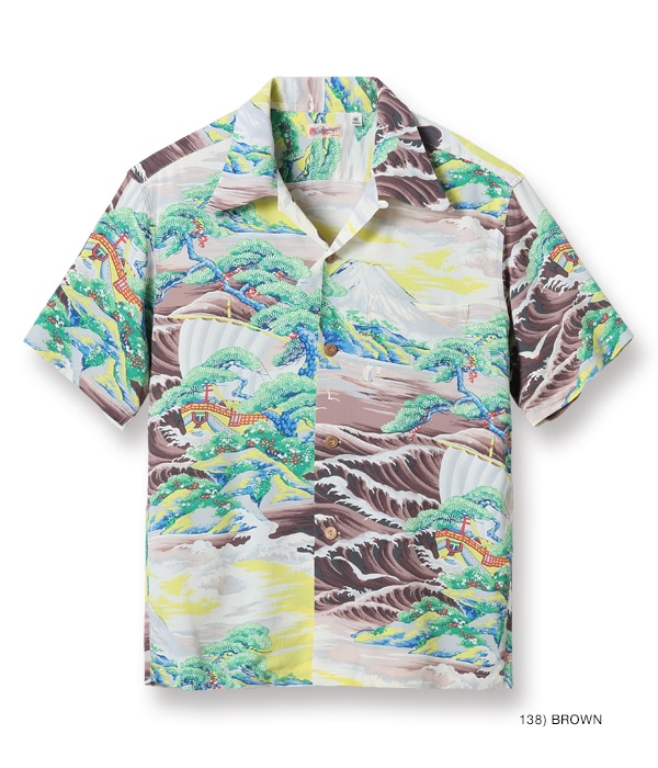 Lot No. SS38317 / RAYON HAWAIIAN SHIRT ��LAND OF RISING SUN��