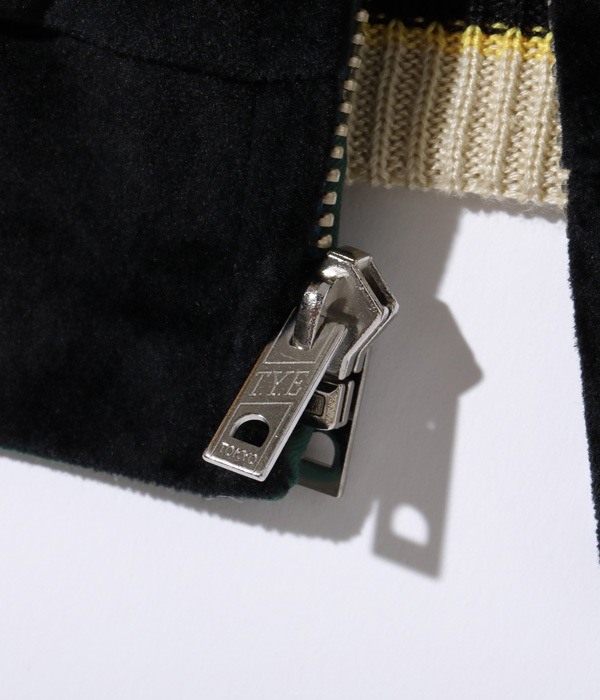 Lot No. TT15175-119 / Late 1950s Style Velveteen Souvenir Jacket POLAR BEAR  ALASKA MAP