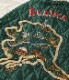 Lot No. TT15175-119 / Late 1950s Style Velveteen Souvenir Jacket POLAR BEAR  ALASKA MAP