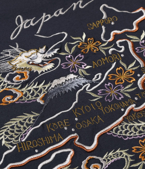 Lot No. TT79215 / SUKA T-SHIRT EMBROIDERED ��JAPAN MAP��