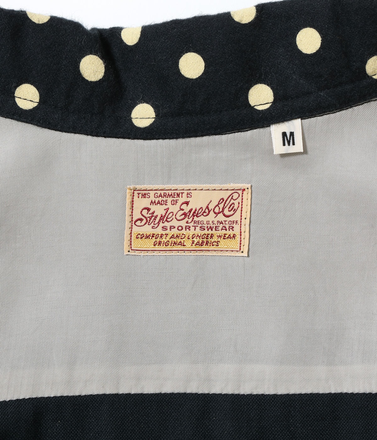 Lot No. SE29572 / Early 1950s Style Flannel Sports Shirt ��POLKA DOT��