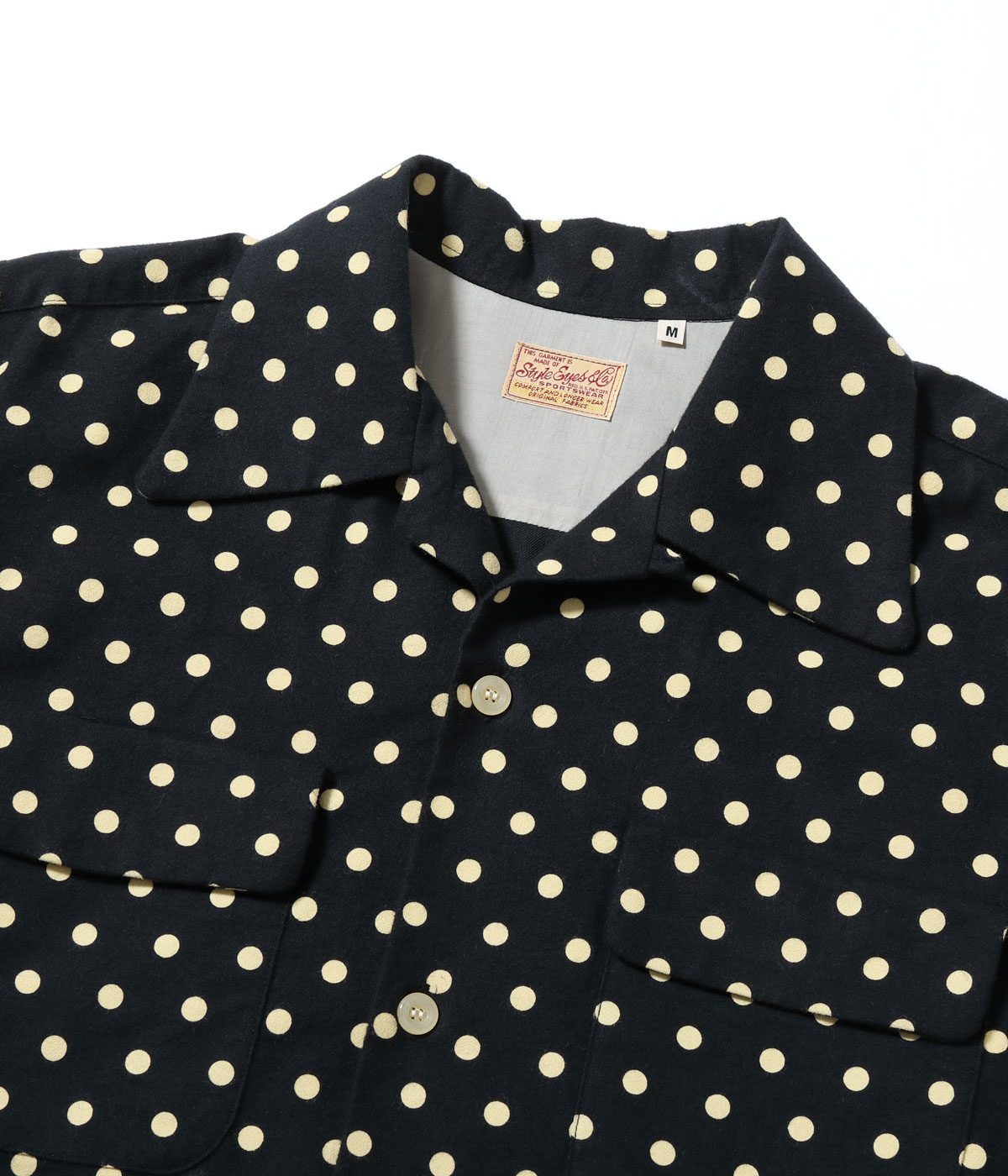 Lot No. SE29572 / Early 1950s Style Flannel Sports Shirt ��POLKA DOT��