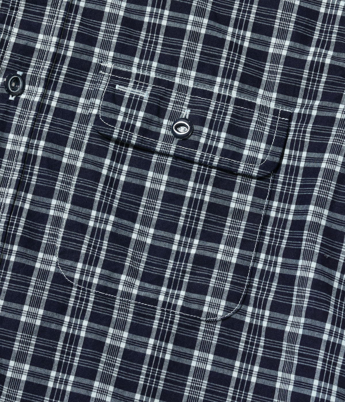 Lot No. SC29672 / FICTION ROMANCE 4oz. INDIGO CHECK WORK SHIRT