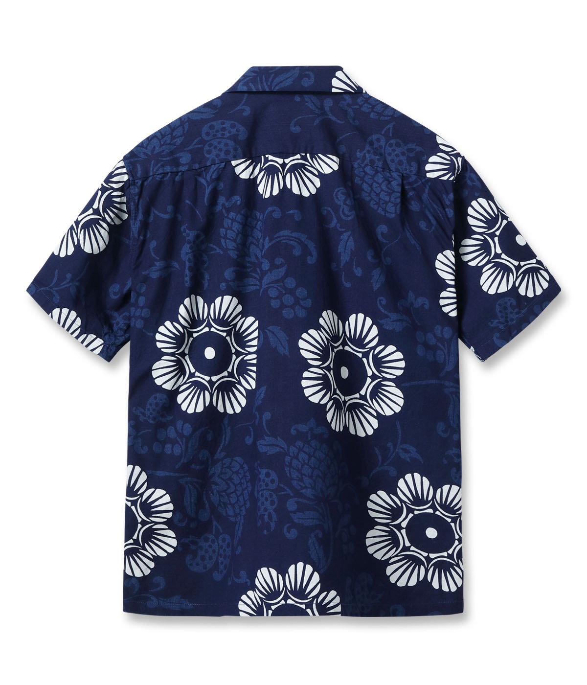 Lot No. DK39642 / DUKE KAHANAMOKU INDIGO COTTON HAWAIIAN SHIRT ��DUKE'S PALEU��