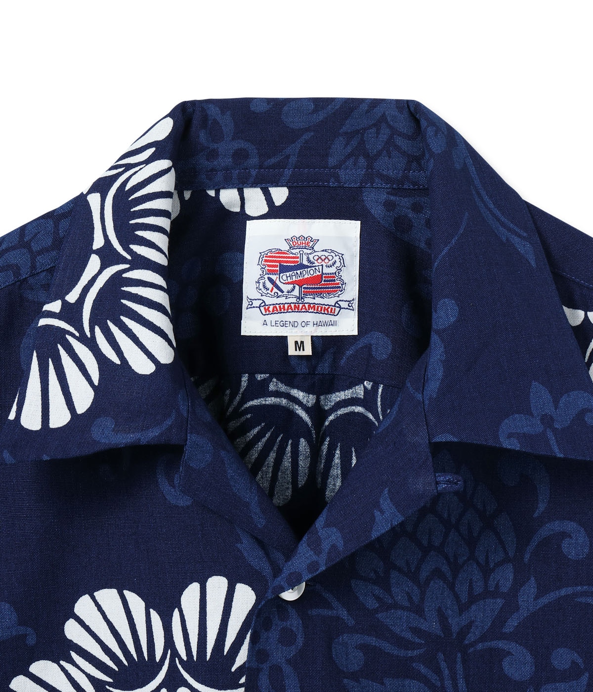 Lot No. DK39642 / DUKE KAHANAMOKU INDIGO COTTON HAWAIIAN SHIRT ��DUKE'S PALEU��