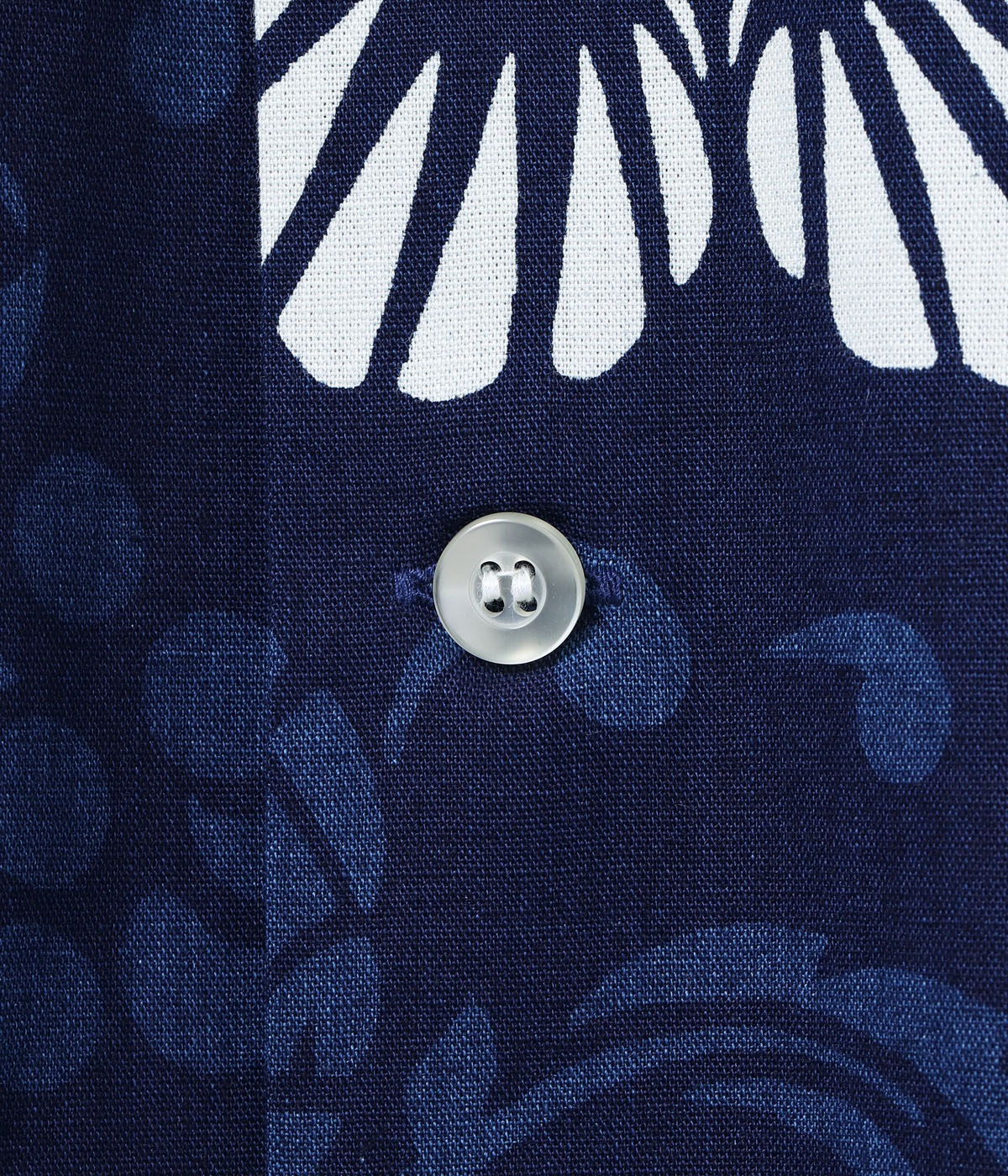 Lot No. DK39642 / DUKE KAHANAMOKU INDIGO COTTON HAWAIIAN SHIRT ��DUKE'S PALEU��