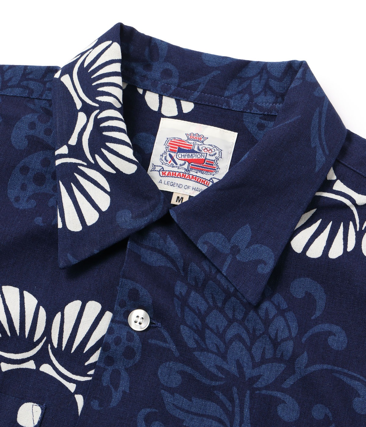 Lot No. DK39642 / DUKE KAHANAMOKU INDIGO COTTON HAWAIIAN SHIRT ��DUKE'S PALEU��