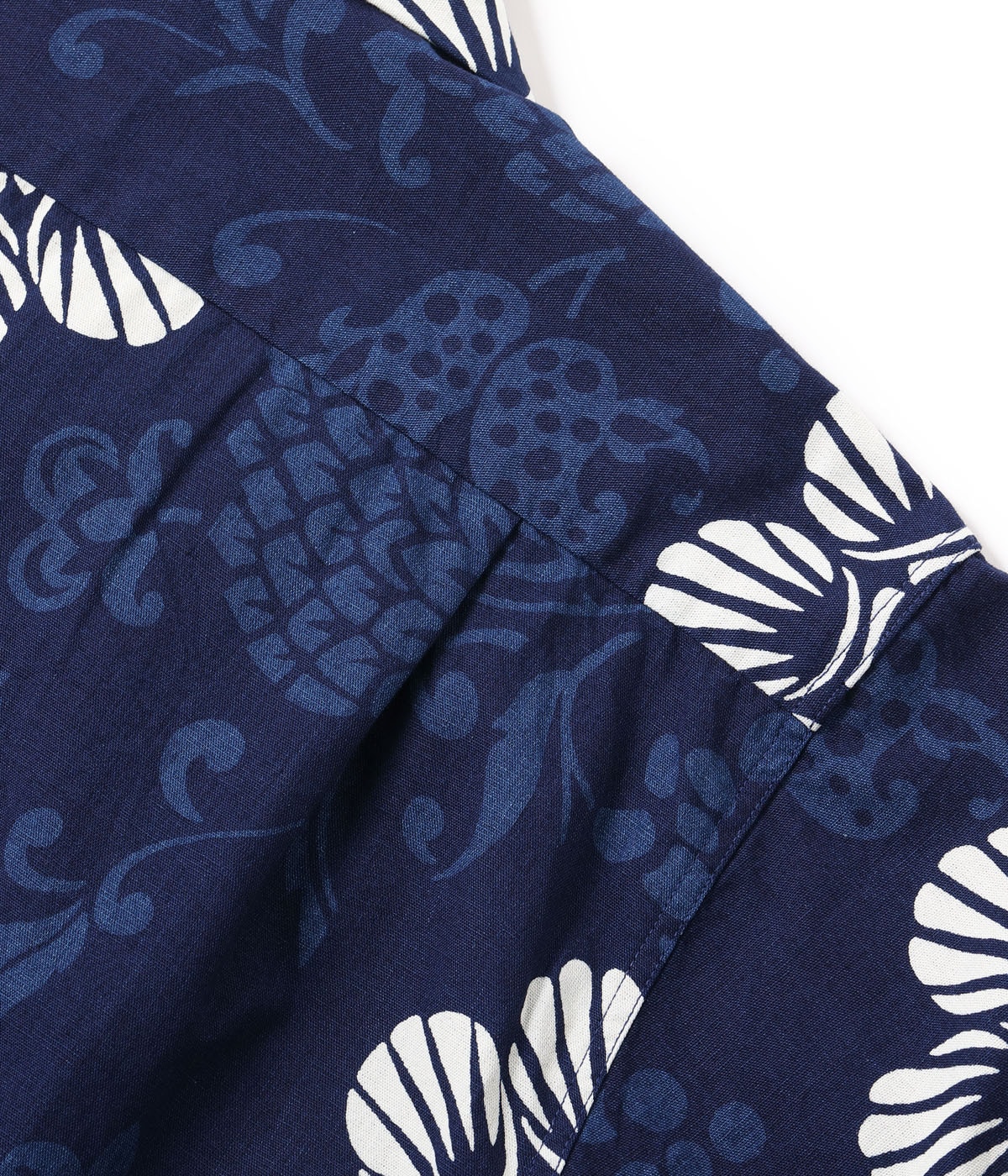 Lot No. DK39642 / DUKE KAHANAMOKU INDIGO COTTON HAWAIIAN SHIRT ��DUKE'S PALEU��