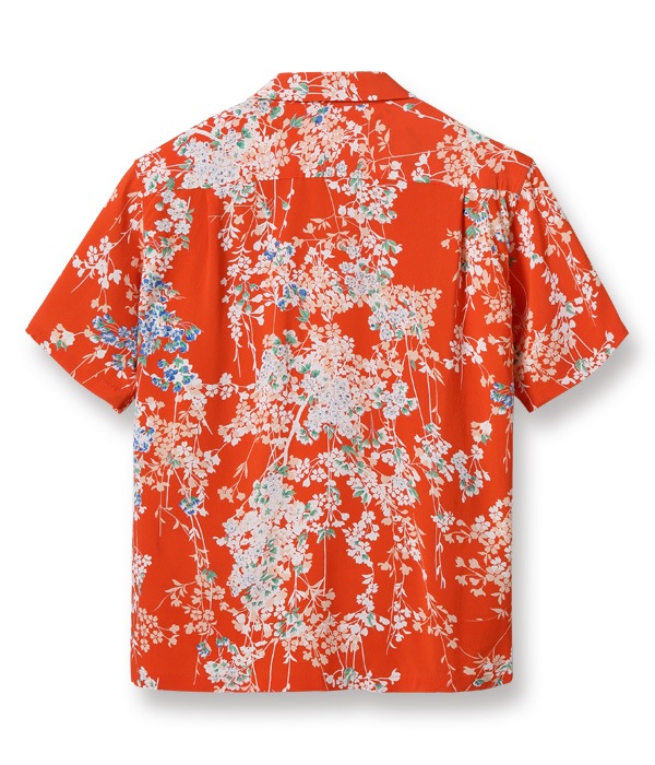 Lot No. SS38319 / RAYON HAWAIIAN SHIRT ��CHERRY BLOSSOMS��