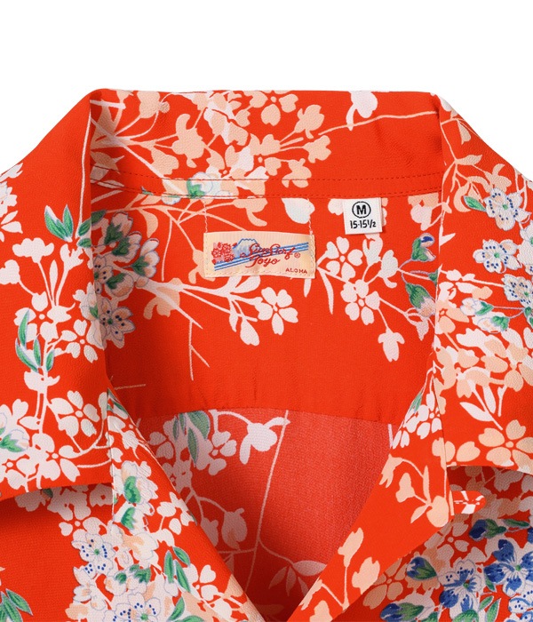 Lot No. SS38319 / RAYON HAWAIIAN SHIRT ��CHERRY BLOSSOMS��