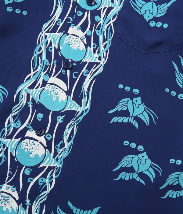 Lot No. SS38576 / RAYON HAWAIIAN SHIRT TROPICAL FISH