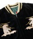 Lot No. TT15175-119 / Late 1950s Style Velveteen Souvenir Jacket POLAR BEAR  ALASKA MAP (Reversible Side)
