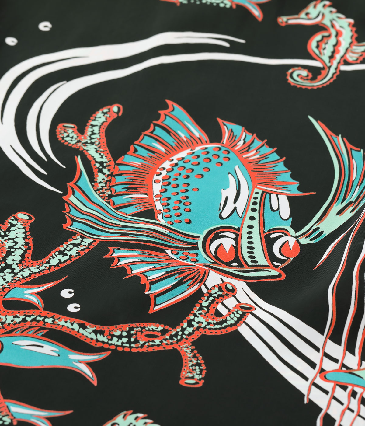 Lot No. SS39417 / RAYON HAWAIIAN SHIRT ��BUG EYED FISH��