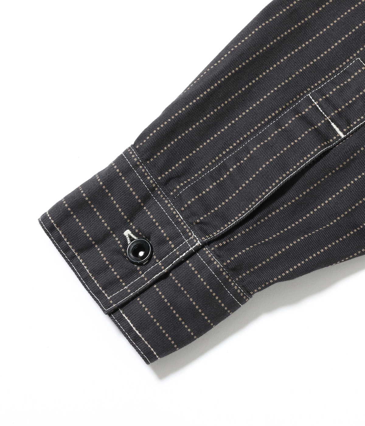 Lot No. SC29585 / FICTION ROMANCE 8.5oz. BLACK WABASH STRIPE WORK SHIRT